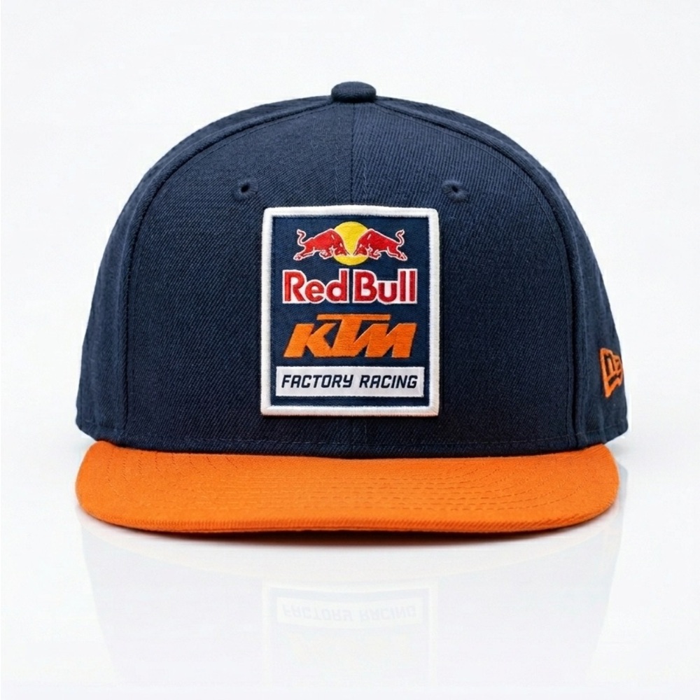 Red Bull KTM Factory Racing SnapBack Hat Navy Orange Moto Racing Cap